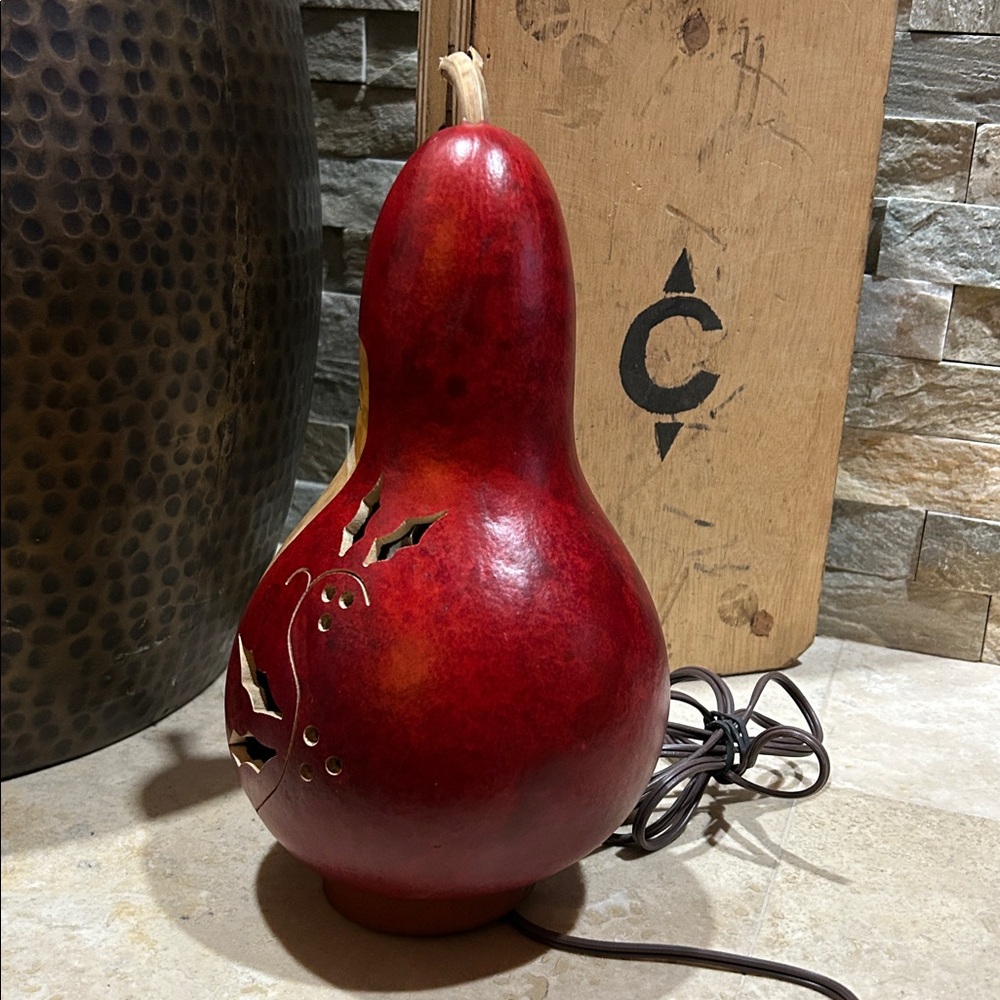 MEADOWBROOKE GOURDS Large Lit Santa Gourd Plug in Light - Picture 7 of 10
